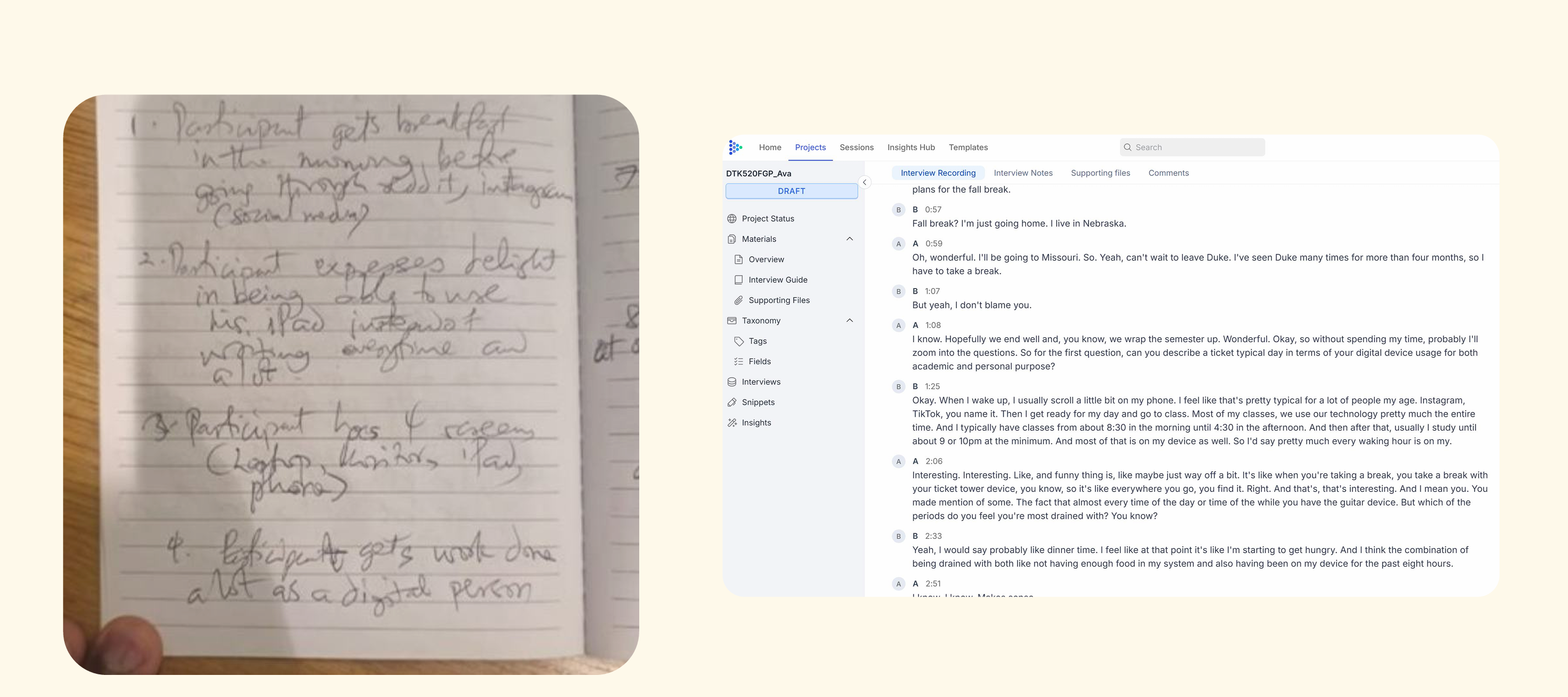 Data collection process and participant recruitment