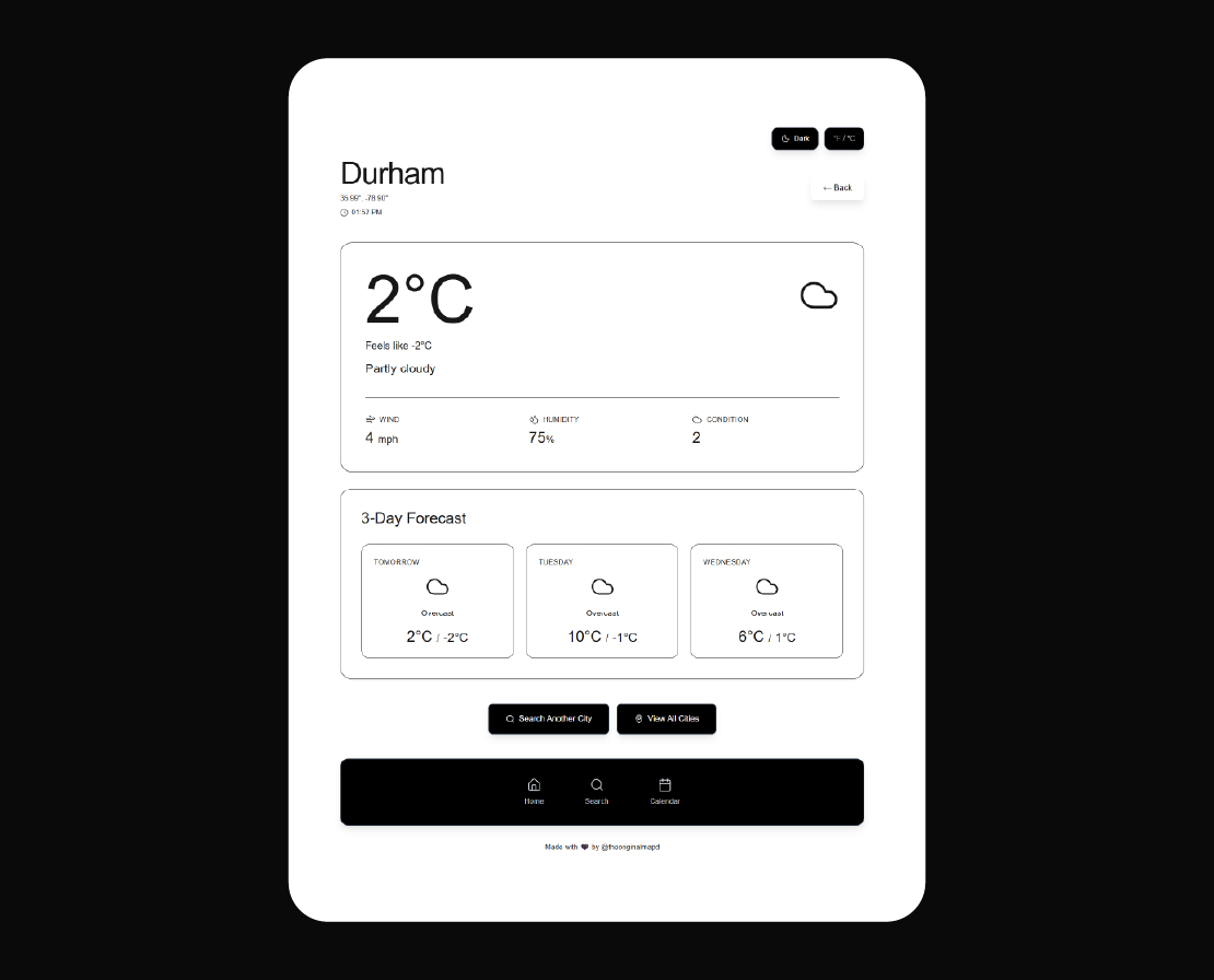 Weather App preview 2